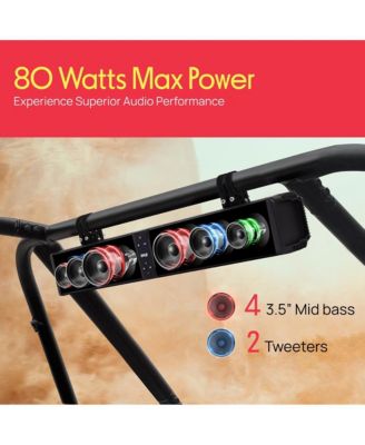 Powered Soundbar System with Built-in Amplifier and Bluetooth