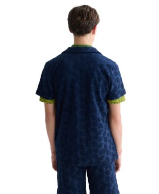 Men's French Terry Embroidered Short-Sleeve Shirt