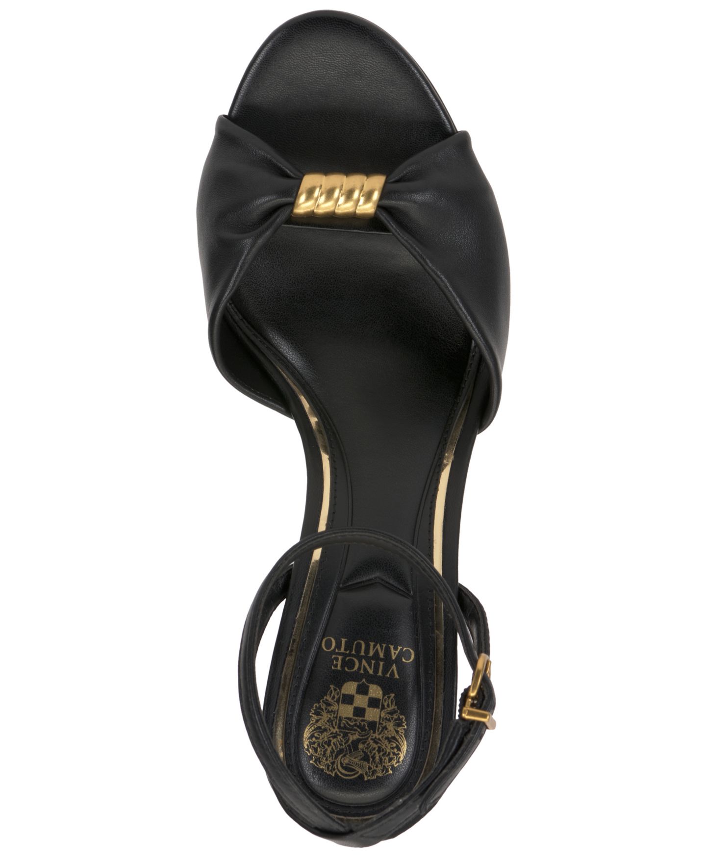 Женские сандалии Vince Camuto Neala Two-Piece Dress Sandals, цвет: Чёрный кожаный — фото 4