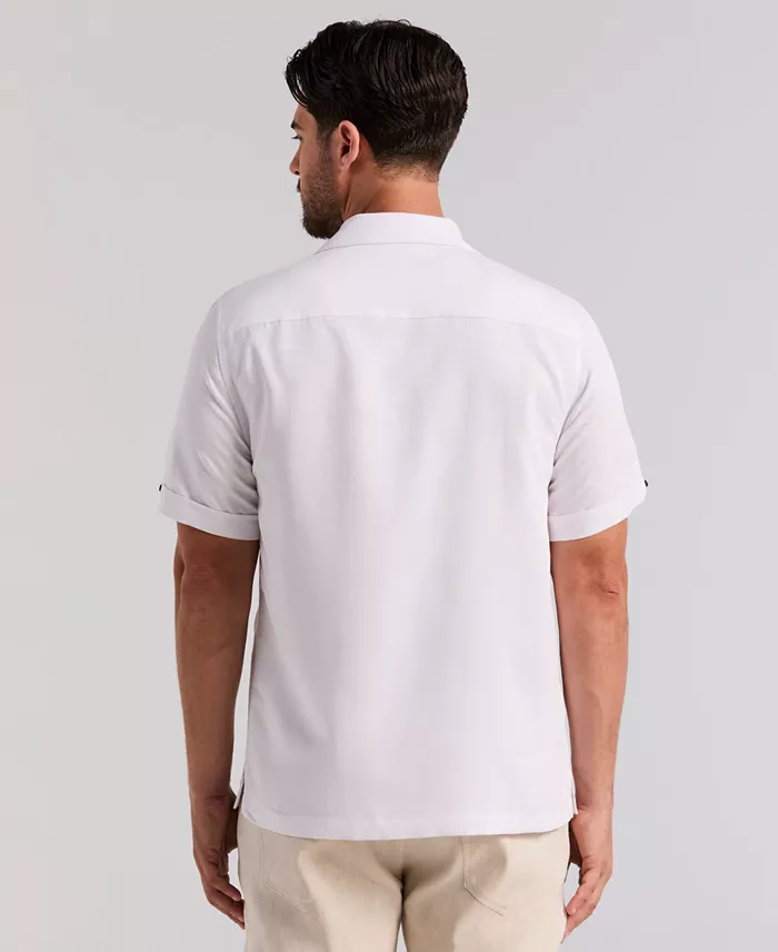 Men's Palm Print Short-Sleeve Button-Down Shirt - thumbnail 9