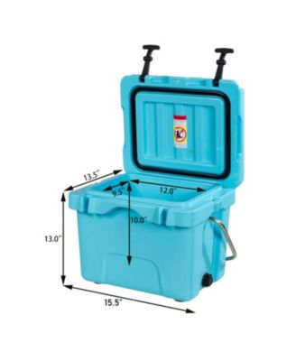 16-Quart Portable Insulated Hard Cooler with 4-Day Ice Retention and 2 Cup Holders
