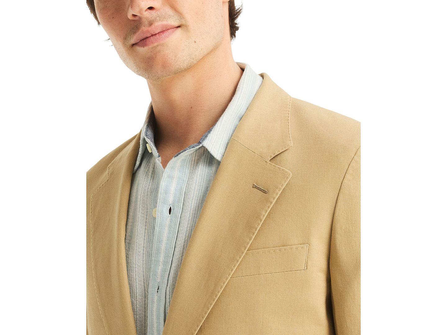 Мужской пиджак Nautica Two Button Linen-Blend Sport Blazer, цвет: Песочный — фото 3