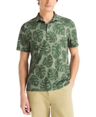 Men's Short-Sleeve Frond Print Golf Polo Shirt
