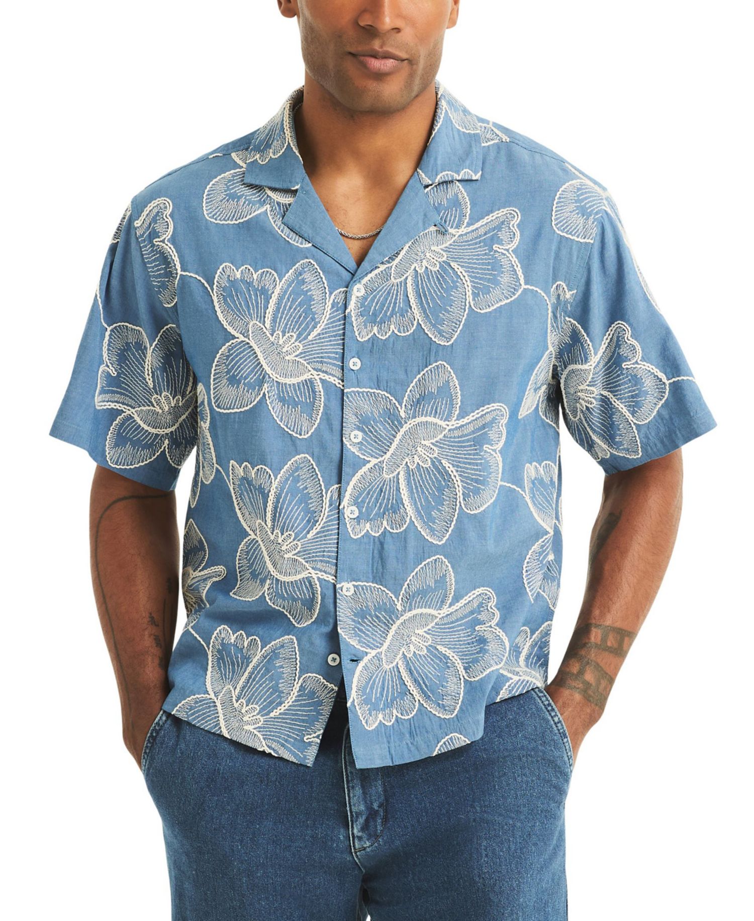 Men's Short-Sleeve Camp Collar Shirt