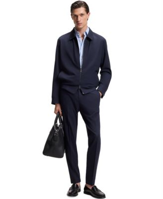 Men's Checked Performance-Stretch Slim-Fit Dress Shirt