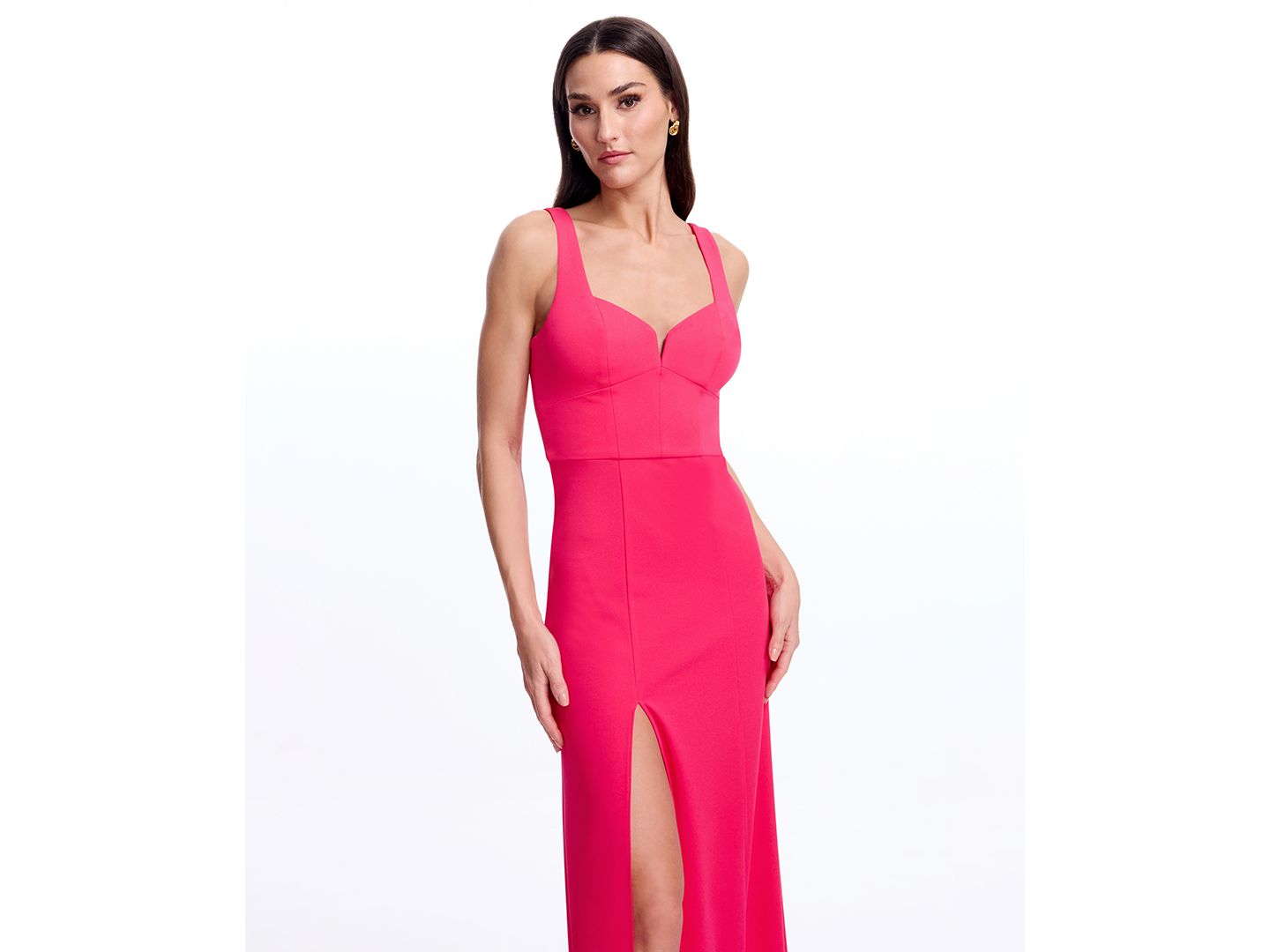 Женские платья Dress the Population Nettie-Sleeveless A-Line Ball Gown, цвет: Begonia — фото 3