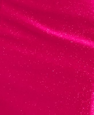 Juniors' Glitter Knit Gown with Rhinestone Embellishment 