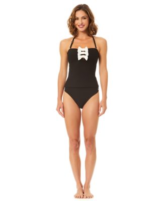 Women's Strapless Bandeau Neck Bow Tankini Top