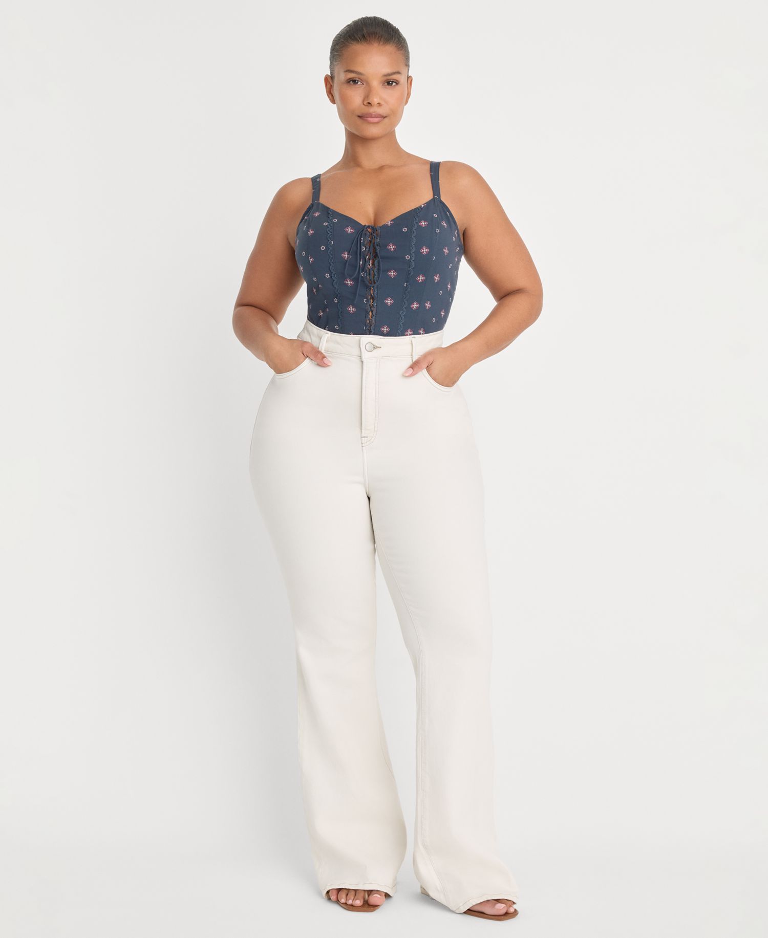 Women's Dolly Joleans Mid-Rise Flared-Leg Jeans