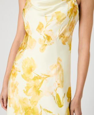 Women's Printed Cowl Neck Dress