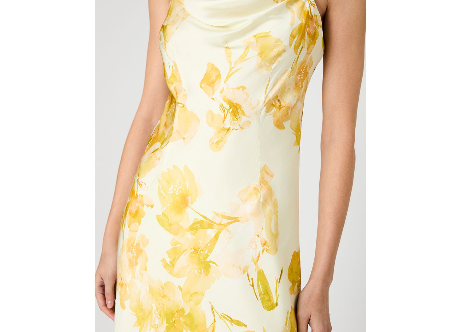 Women's Printed Cowl Neck Dress