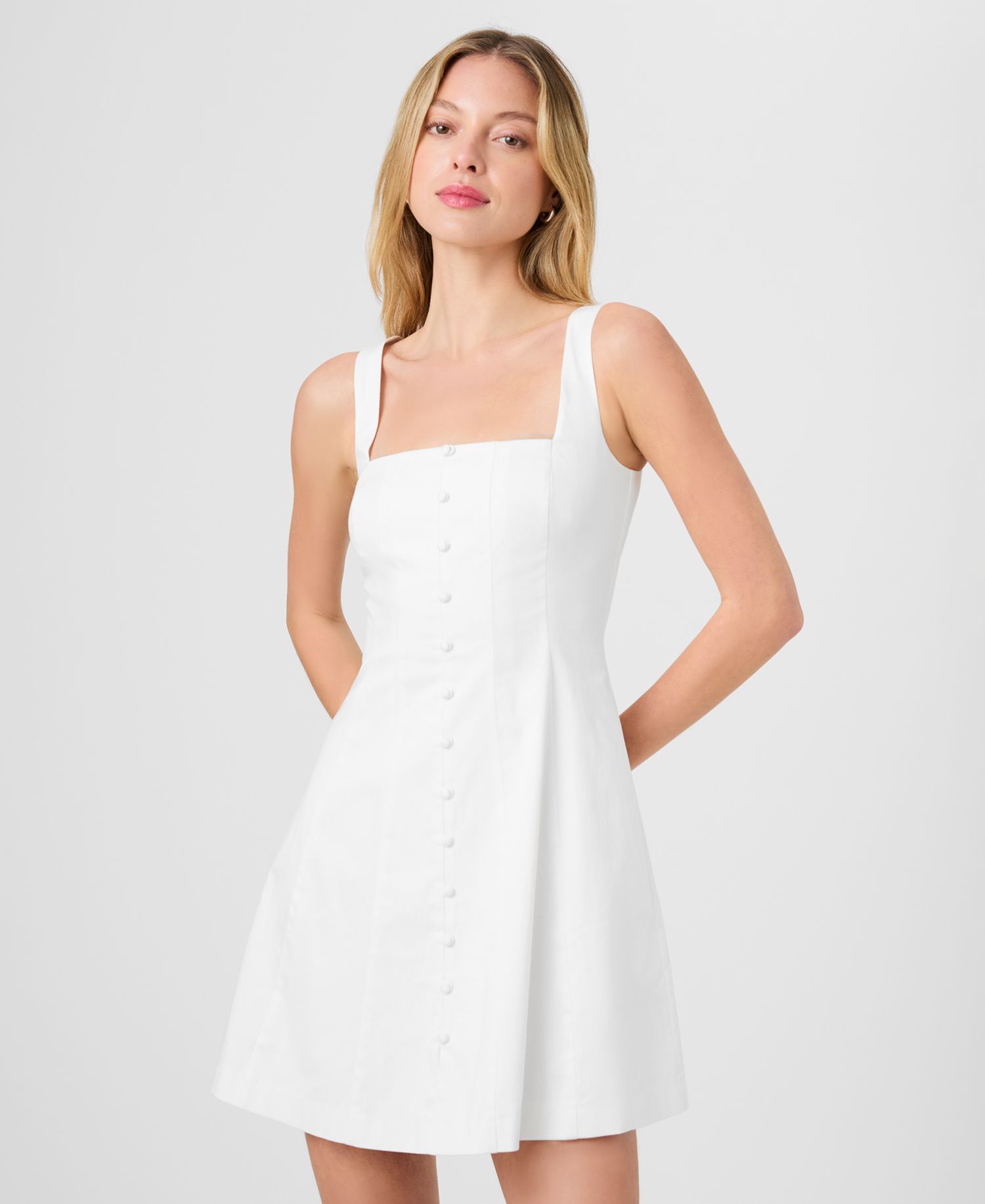 Women's Sleeveless Square Neck Mini Dress