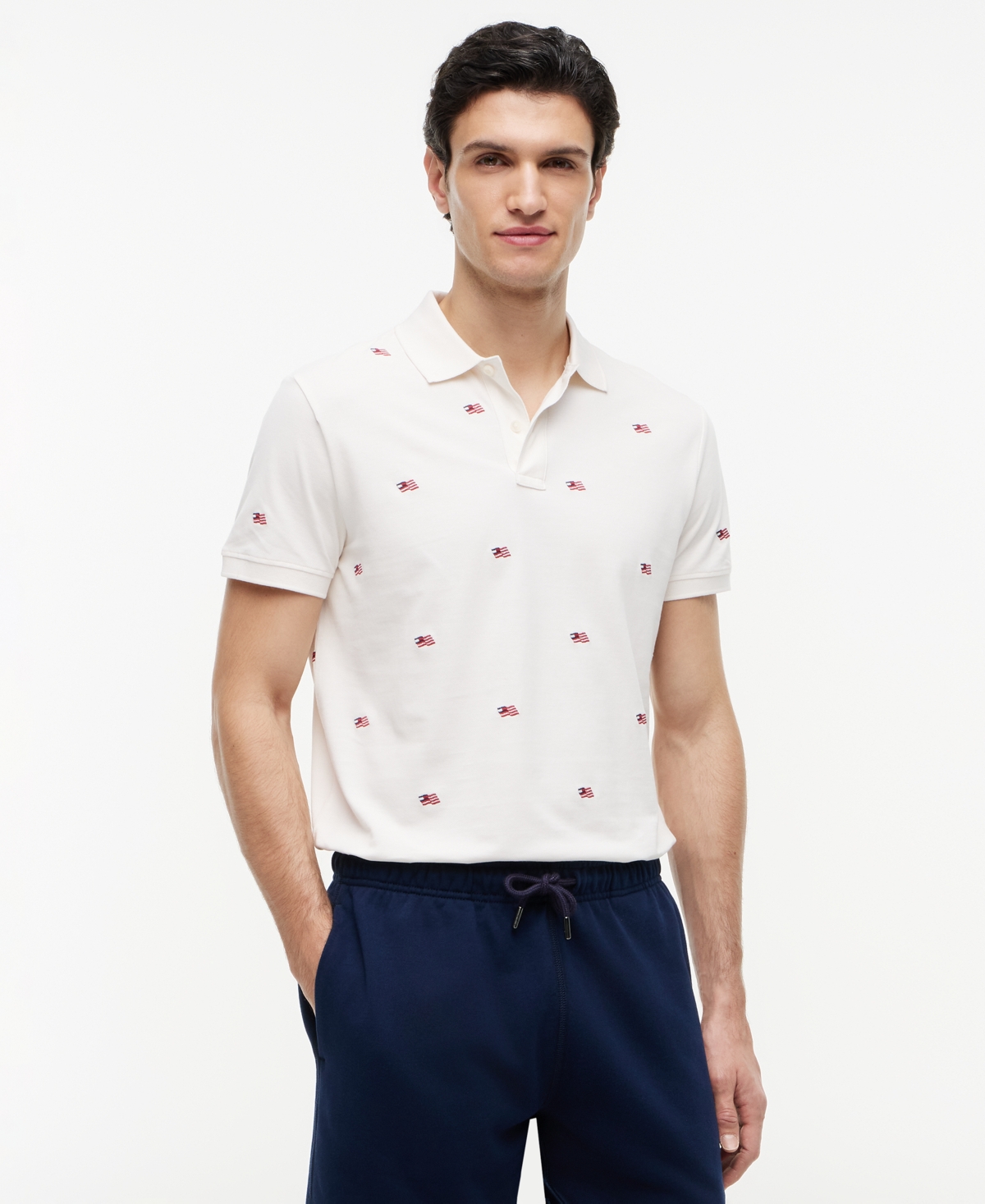 Tommy Hilfiger Men's Embroidered Critter Polo Shirt - Ivory Petal