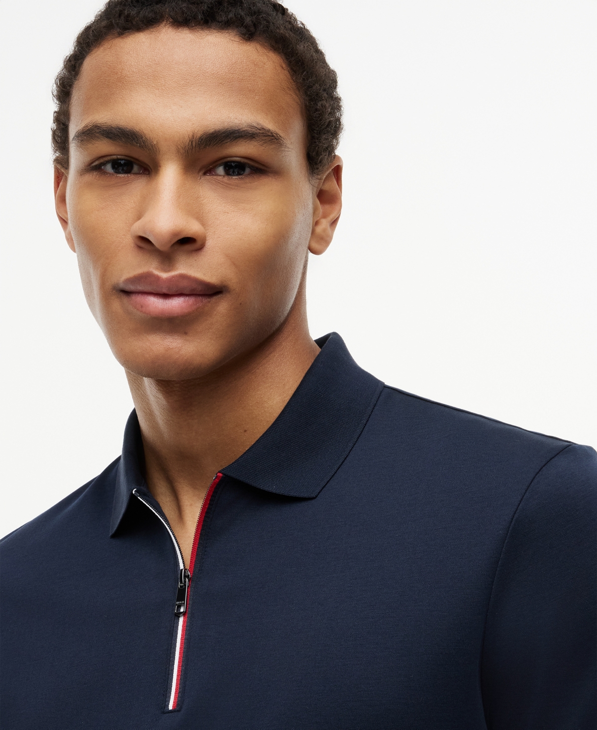 Tommy Hilfiger Men's Liquid Cotton Zip Polo Shirt