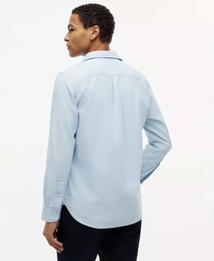 Men's Regular-Fit Chambray Solid Shirt - thumbnail 4