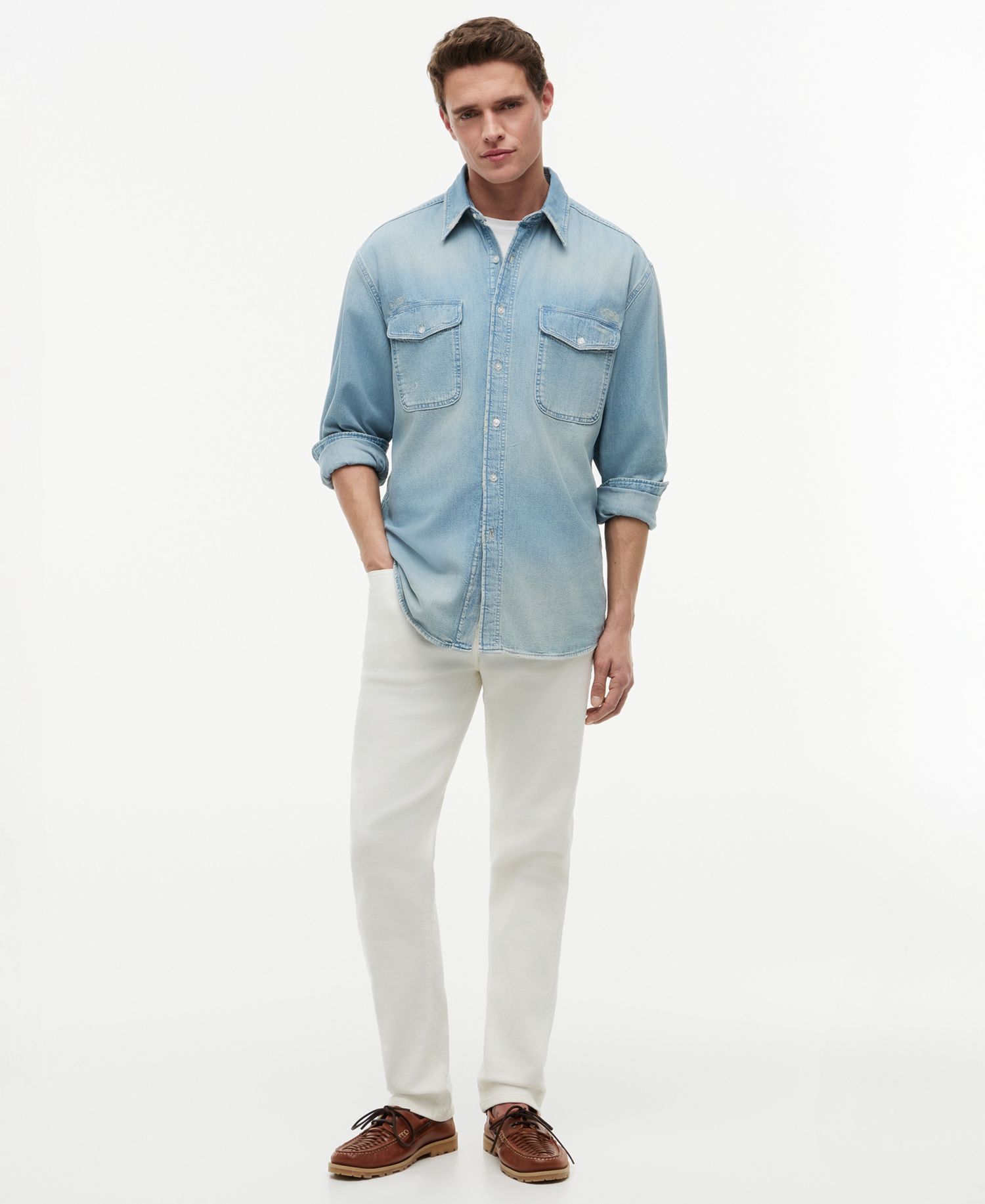 Men's Relaxed-Fit Indigo Shirt