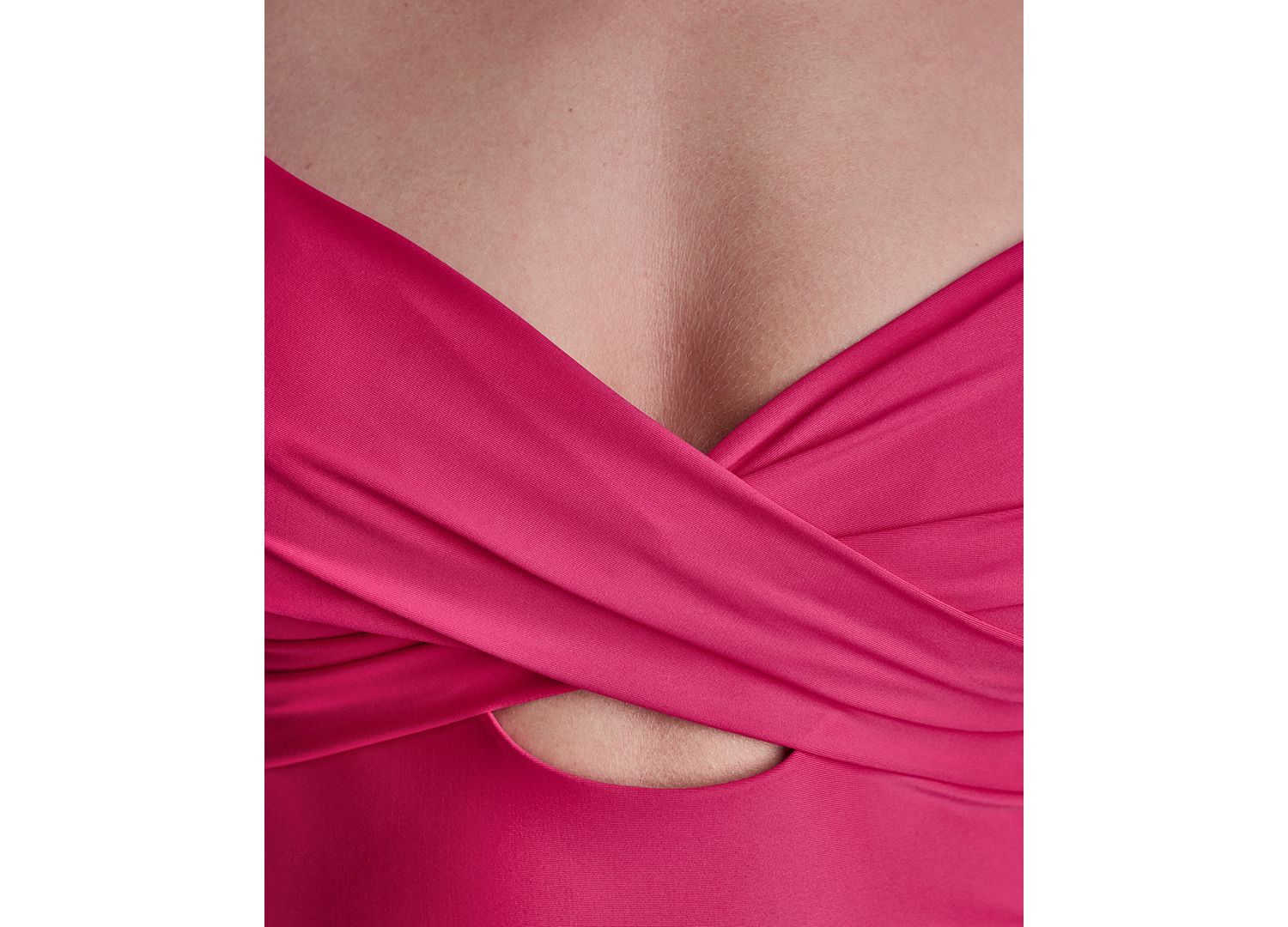 Women's Keyhole Twist Tummy Control One-Piece Swimsuit
