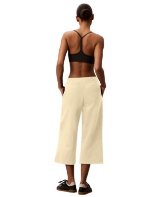 Women's Cropped Wide-Leg Sweatpants