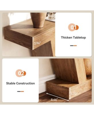 Console Sofa Table, 2-Tier Farmhouse Narrow Behind Couch Sofa, Extra-Long Accent Entryway Table for Hallway, Foyer, Living Room