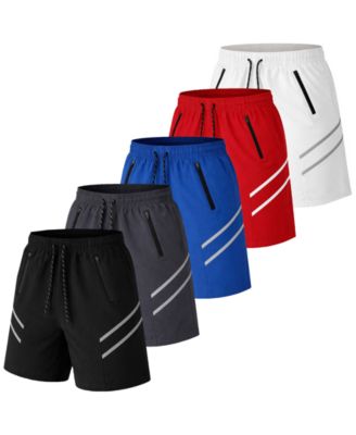Men's Jump Start 5-Pack Performance Training Zipper Pockets Shorts