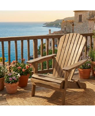 Grand Collection Folding Large Size Adirondack Chair Pine Wood