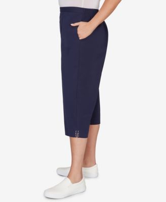 Plus Size Lady Liberty Heat Set Side Seam Pocket Capri Pants