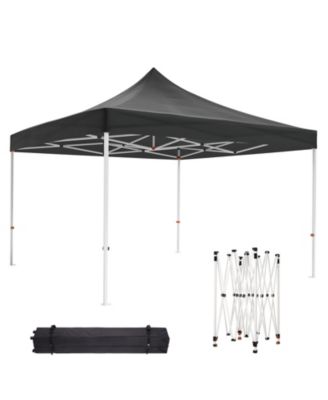 10x10 Ft Heavy-Duty Pop-Up Canopy Tent with Roller Bag, 1-Minute Setup UPF 50+ Waterproof Outdoor Sun Shade for Beach, Market and Patio