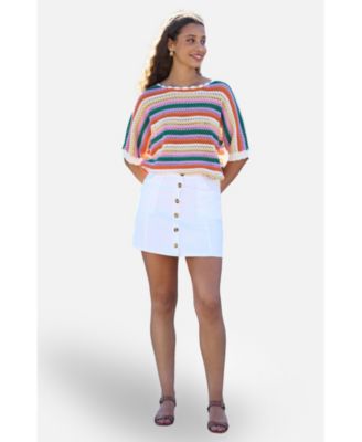 Women's Batwing Crochet Top