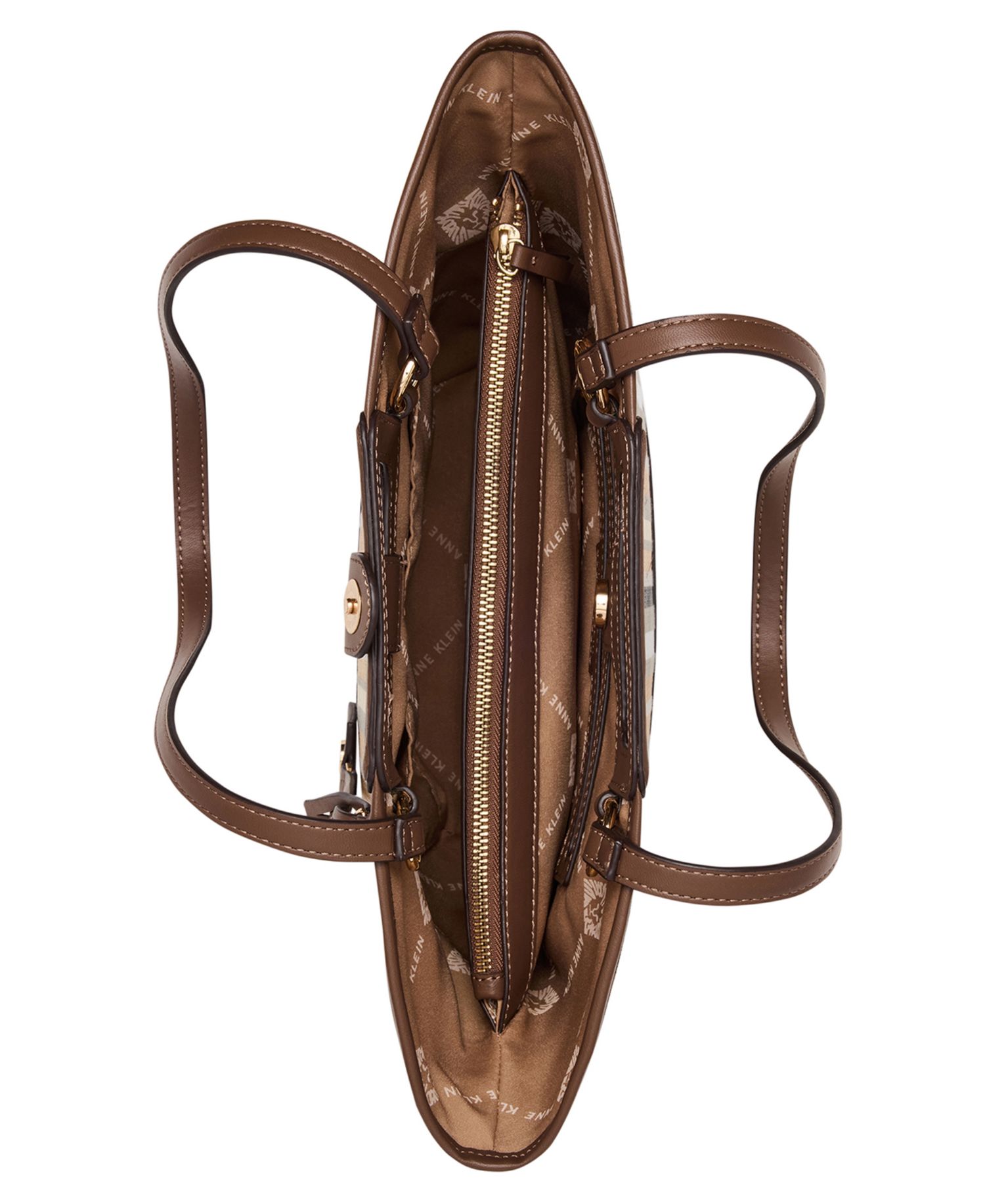Stripe Cut Out Small Handle Tote Handbag