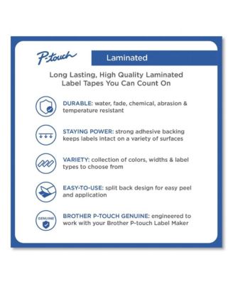 TZE631 0.47 in. x 26.2 ft. TZe Standard Adhesive Laminated Labeling Tape