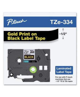 TZE334 0.47 in. x 26.2 ft. TZe Standard Adhesive Laminated Labeling Tape