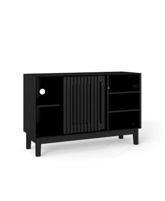 Farmhouse Fluted Sideboard with 2 Doors & Solid Wood Feet