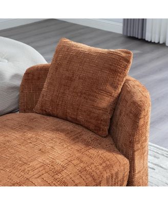 Upholstered End of Bed Bench with Armrests and Bolsters