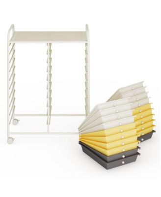 20-Drawer Rolling Storage Organizer Cart with Metal Frame