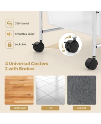12-Drawer Utility Rolling Cart with Tiered Storage