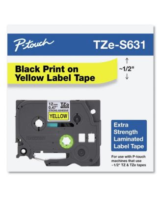 TZES631 0.47 in. x 26.2 ft. TZe Standard Adhesive Laminated Labeling Tape