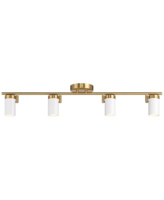 4-Light Heads LED Ceiling Track Light Fixture Kit GU10 Dimmable Directional Modern Kitchen Bathroom 32
