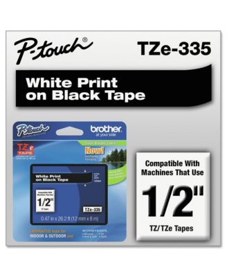 TZE335 0.47 in. x 26.2 ft. TZe Standard Adhesive Laminated Labeling Tape
