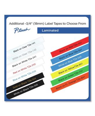 TZE242 0.7 in. x 26.2 ft. TZe Standard Adhesive Laminated Labeling Tape