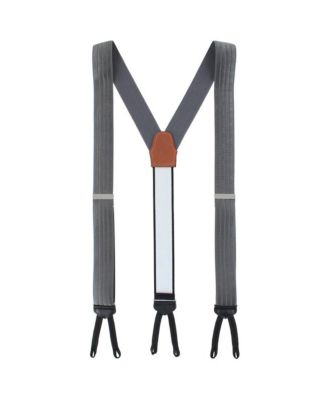 Men's Jefferson Brushed Pinstripe Elastic Formal End Suspenders