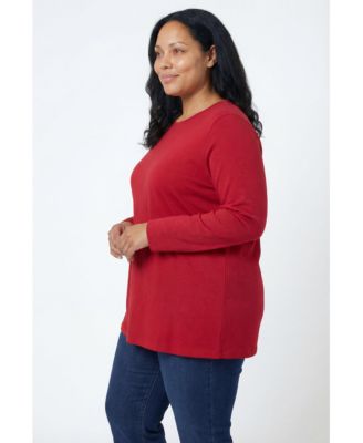 Women's Plus Size Perfect Long-Sleeve Crewneck Tee