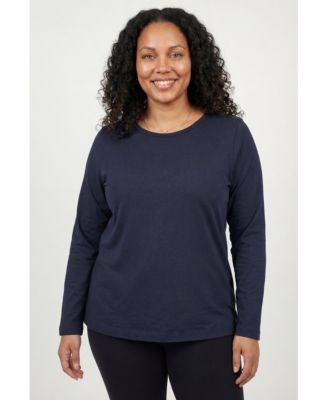 Women's Plus Size Perfect Long-Sleeve Crewneck Tee