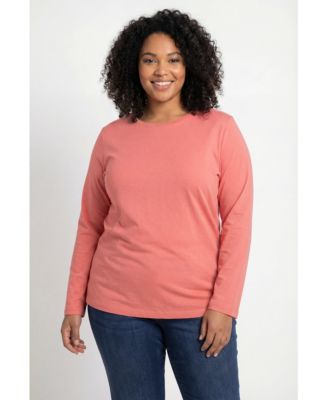 Women's Plus Size Perfect Long-Sleeve Crewneck Tee