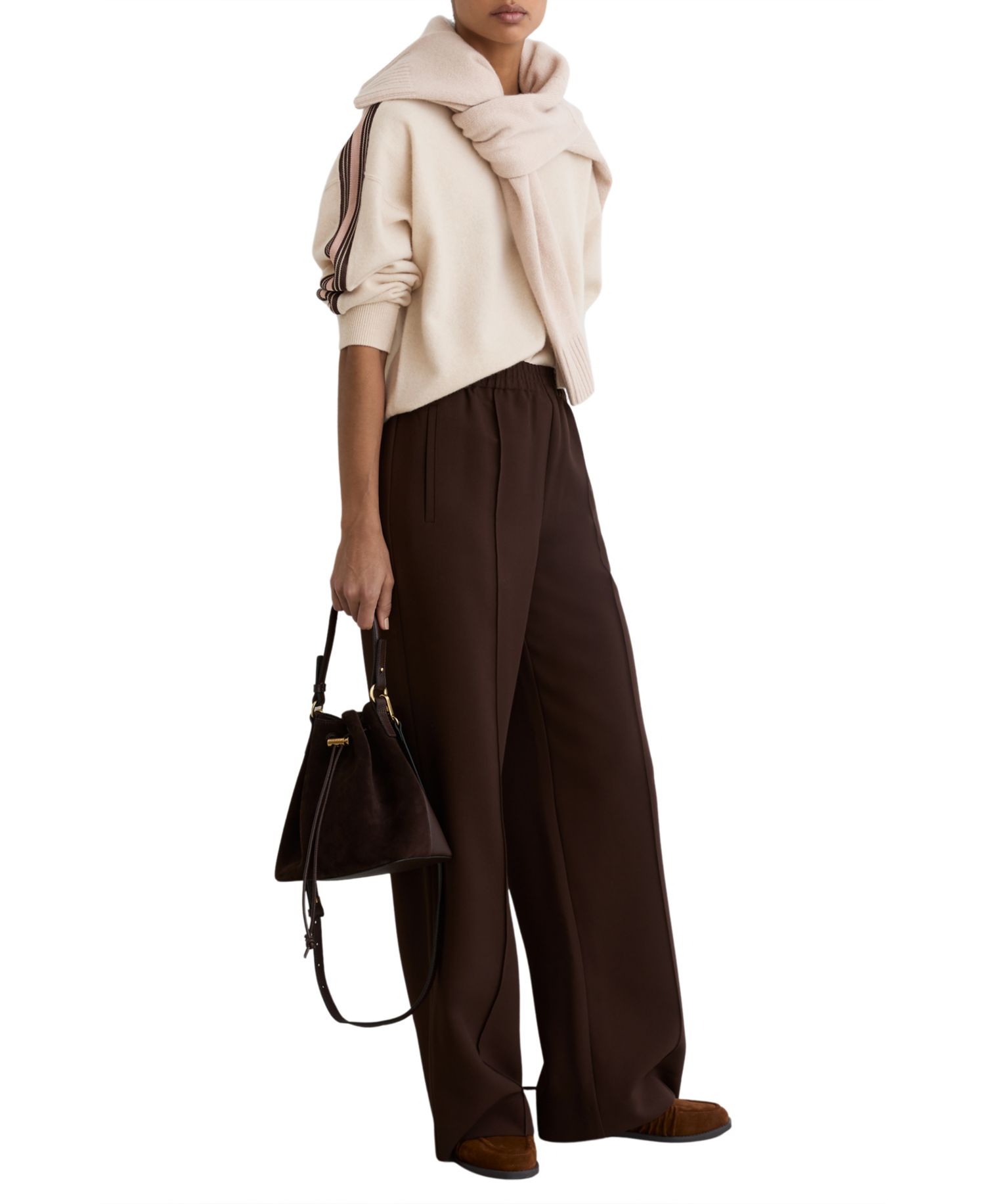 Women's Carli Wool-Cashmere Side-Stripe Jumper