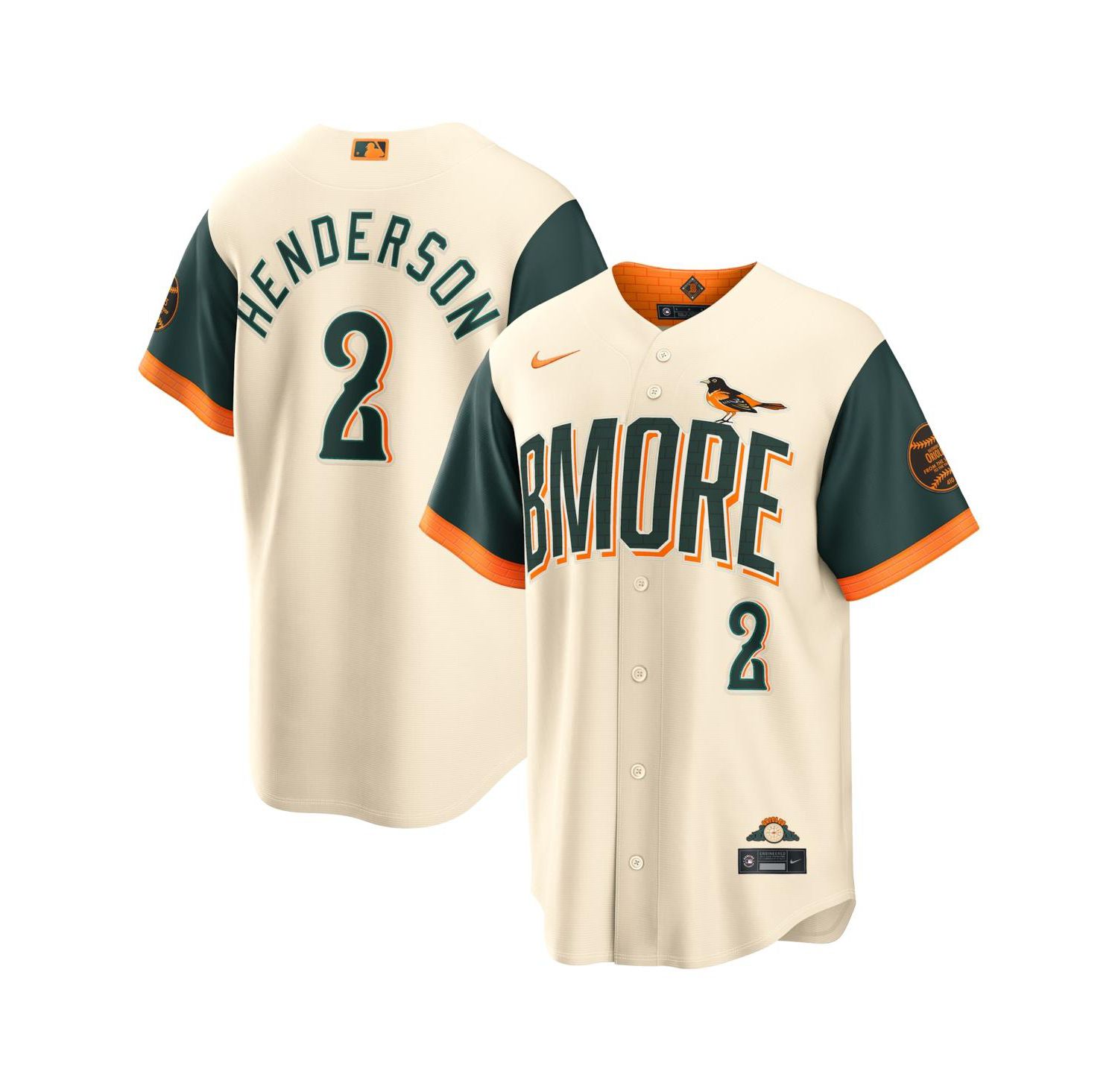Men's Gunnar Henderson Natural Baltimore Orioles 2026 City Connect Stadium Jersey