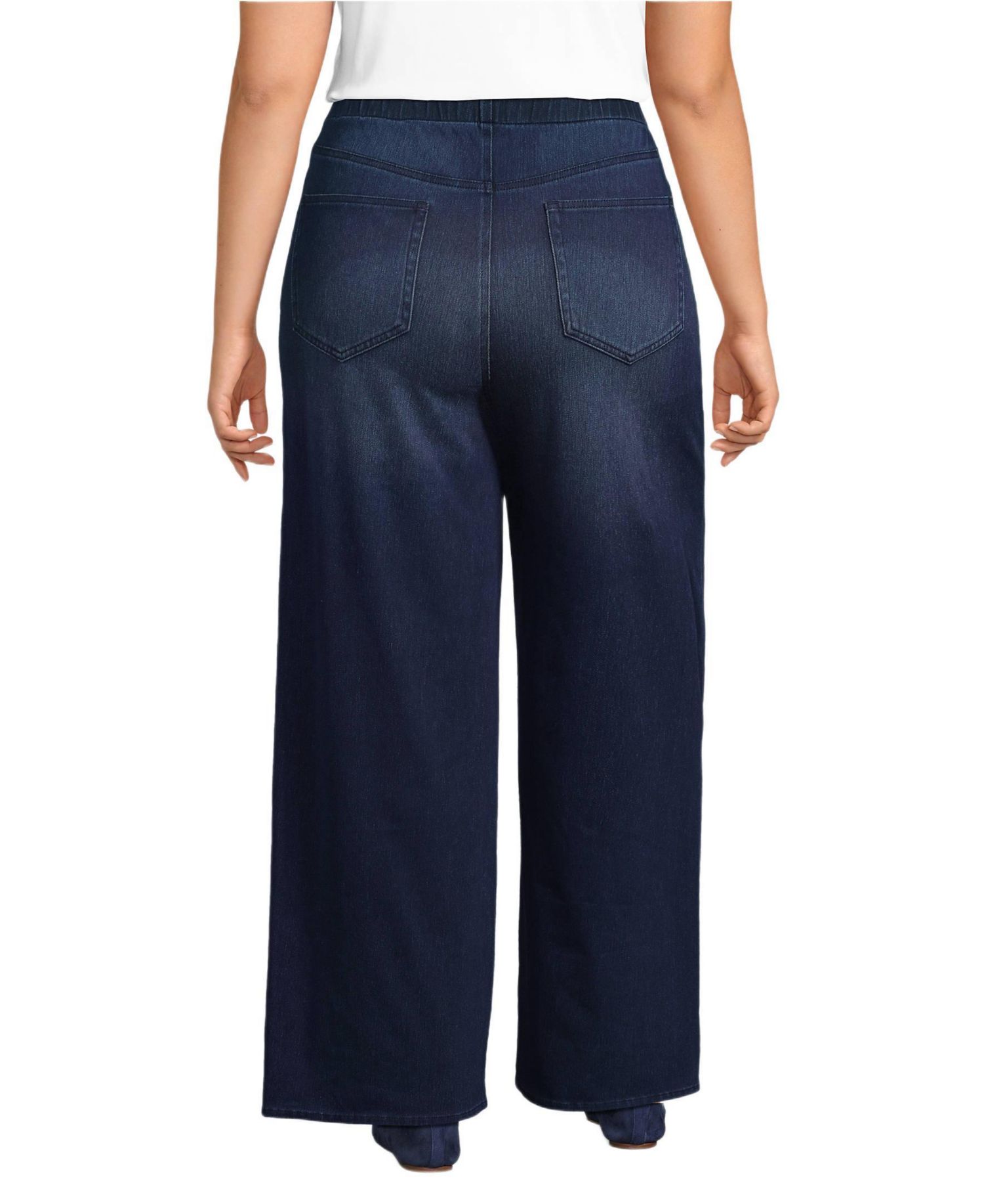 Plus Size Starfish Denim High Rise Wide Leg Jeans