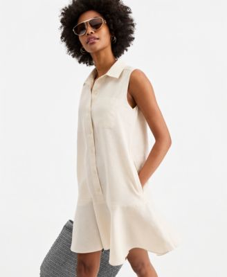 white plunge dress Luma Mini Dress White main image 0