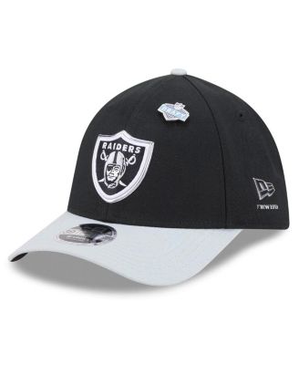 Men's Black/Silver Las Vegas Raiders 2026 NFL Draft 39THIRTY M-Crown Flex Hat