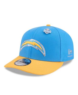 Men's Powder Blue/Gold Los Angeles Chargers 2026 NFL Draft On Stage Pre-Curved 9FIFTY Snapback Hat