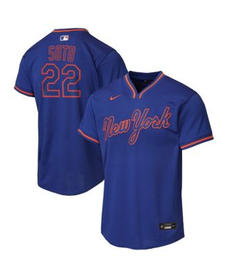 Big Boys and Girls Juan Soto Royal New York Mets Alternate Replica Jersey